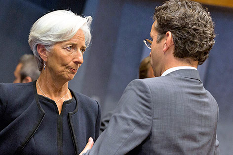 IWF-Chefin Christine Lagarde und Eurogruppen-Chef Jeroen Dijsselbloem