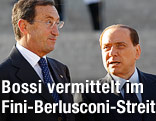 Italiens Regierungchef Berlusconi und Parlamentspräsident Fini
