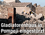 Eingestürztes Haus in Pompeji