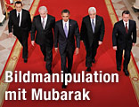Ägyptens Präsident Mubarak, US-Präsident Obama, Palästinas Präsident Abbas, Israels Premierminister Netanyahu und Jordaniens König Abdullah II.