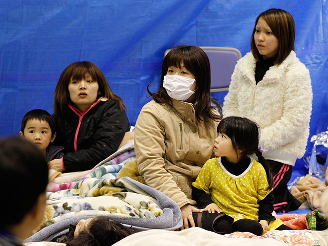 Opfer der Katasrtophe in einem Notlager in Koriyama