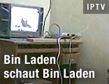 Bin Laden vor einem Fernsehgerät
