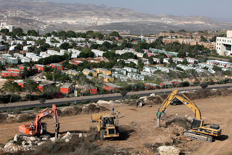 Bauarbeiten in Ariel in Westjordanland