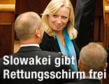 Slowakische Ministerpräsidentin Iveta Radicova lächelt