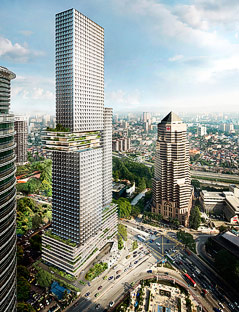 Wolkenkratzer-Projekt Angkasa Raya in Kuala Lumpur, Malaysia