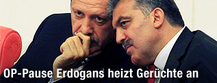 Türkischer Ministerpräsident Recep Tayyip Erdogan und der türkische Staatspräsident Abdullah Gül