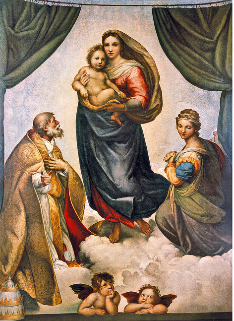 Gemälde "Sixtinische Madonna" von Raffael