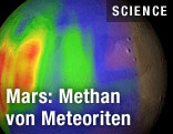 Methankonzentration auf der Nordhalbkugel des Mars
