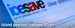 Screenshot der Website von Icesave