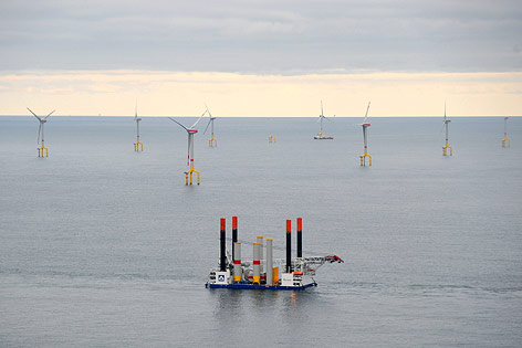 Der Windpark BARD Offshore 1 in der Nordsee