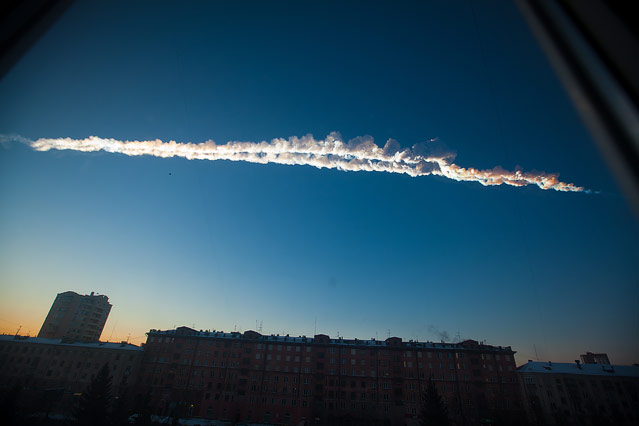 Rauchwolke des Meteoriten