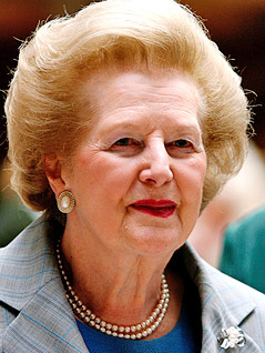 Die britische Ex-Premierministerin Margaret Thatcher