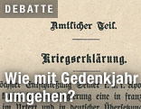Archivbild der Kriegserklärung von 1914
