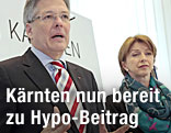 Kärntens Landeshauptmann Peter Kaiser (SPÖ) und Finanzlandesrätin Gaby Schaunig (SPÖ)