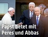 Papst Franziskus mit Israels Präsidenten Schimon Peres und Palästinenser-Präsident Mahmud Abbas