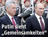 Russlands Präsident Putin und Österreichs Präsident Fischer