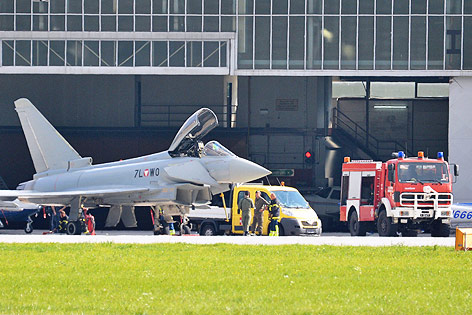 Eurofighter am Flughafen Innsbruck