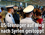 Polizisten am Flughafen Frankfurt