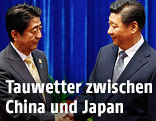 Japans Premierminister Shinzo Abe und Chinas Präsident Xi Jinping