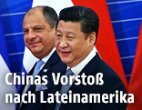 Chinas Staats- und Parteichef Xi Jinping gemeinsam mit Luis Guillermo Solis, Präsident von Costa Rica