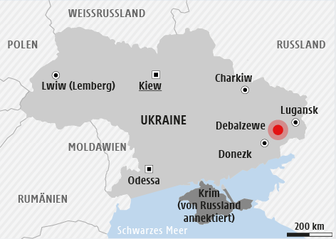Karte der Ukraine
