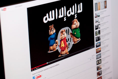 Screenshot eines satirischen IS-Videos