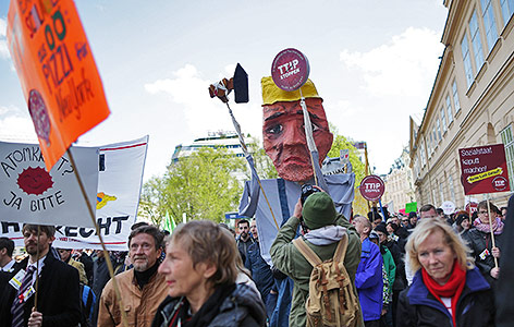 Demonstranten in Wien