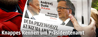 Titelblatt einer polnischen Zeitung zeigt Duda und Komorowski
