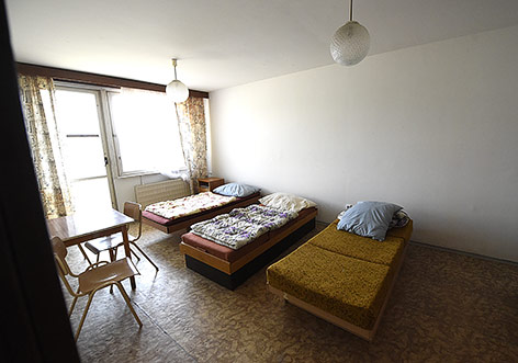 Ein Zimmer in jenem Gebäude in Gabcikovo (Slowakei), in dem Flüchtlinge aus Traiskirchen untergebracht werden sollen