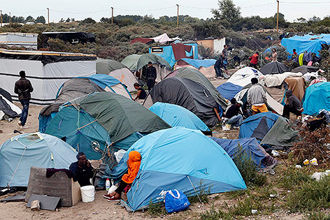 Flüchtlingscamp "Jungle" bei Calais