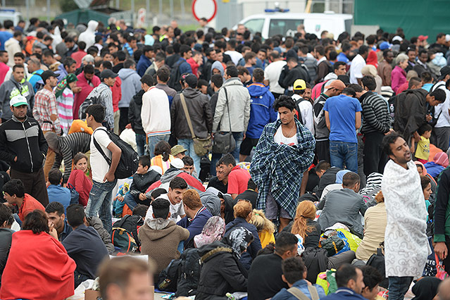 Flüchtlinge in Nickelsdorf
