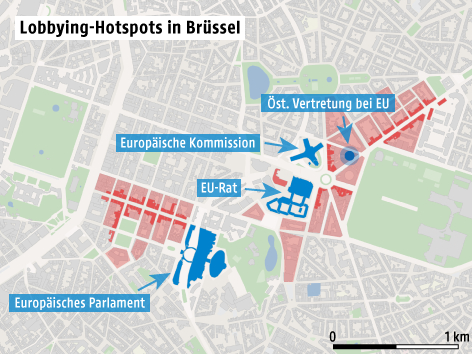 Lobbying-Hotspots in Brüssel