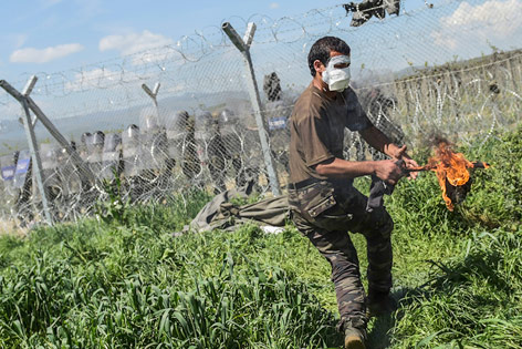 Tränengaseinsatz in Idomeni
