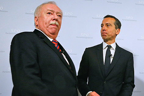 Wiens Bürgermeister Michael Häupl und der designierte SPÖ-Chef und Bundeskanzler Christian Kern