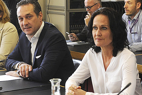 FPÖ-Chef Heinz-Christian Strache und Grünen-Chefin Eva Glawischnig