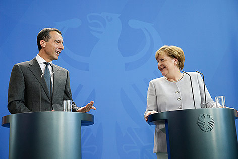 Angela Merkel und Christian Kern