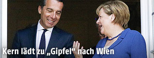 Bundeskanzler Christian Kern und die deutsche Bundeskanzlerin Angela Merkel