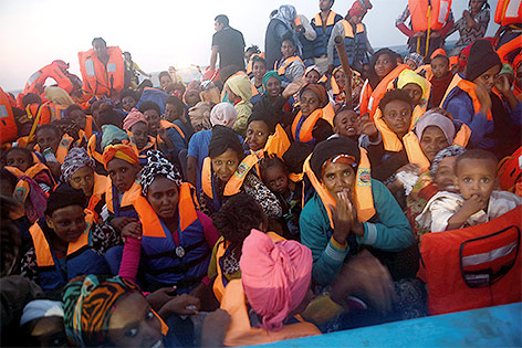 Flüchtlinge vor der lybischen Küste