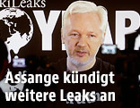Julian Assange bei Videokonferenz