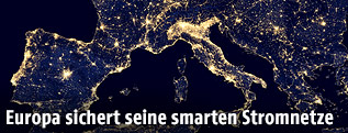 Satellitenbild von Europa bei Nacht