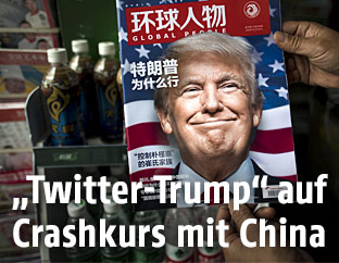 Donald Trump auf dem Titelblatt eines chinesischen Magazins