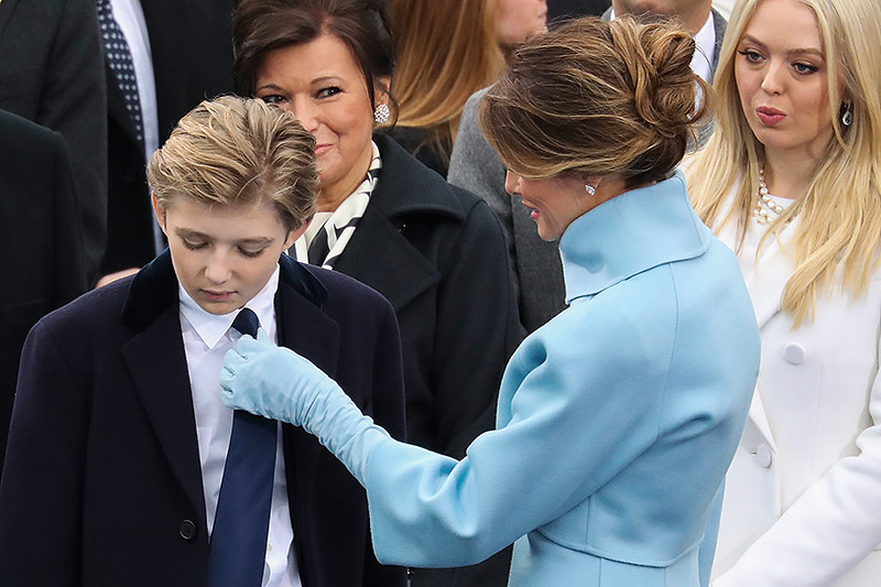 Melania Trump und ihr Sohn