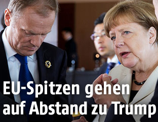 Donald Tusk und Angela Merkel