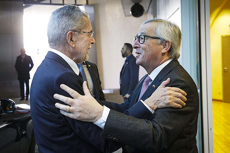 Bundespräsident Alexander Van der Bellen trifft EU-Kommissionspräsident Jean Claude Juncker