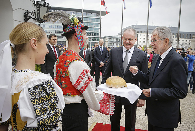 Bundespräsident Van der Bellen mit Andrej Kiska, Präsident der Slowakei