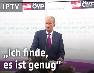 Vizekanzler und ÖVP-Parteichef Reinhold Mitterlehner