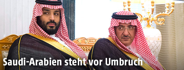 Die saudischen Kronprinzen Mohammed bin Salman und Mohammed bin Naif