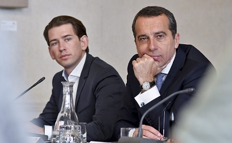 Außenminister Sebastian Kurz (ÖVP) und Bundeskanzler Christian Kern (SPÖ)