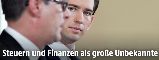 FPÖ-Bundesparteiobmann Heinz-Christian Strache und ÖVP-Bundesparteiobmann Sebastian Kurz