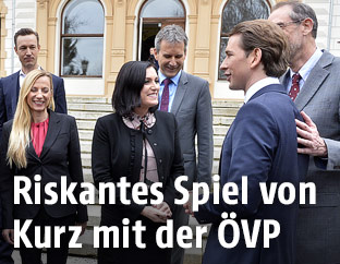 Sebastian Kurz und Teile des ÖVP-Ministerteams